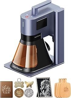 LaserPecker LP5 20W Fiber & Diode Dual Laser Engraver, 10X Faster 0.0027mm Precision for Metal Wood Jewelry, 3D Grayscal