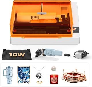 TOOCAA NOVA 10W Smart Laser Engraver, 5MP HD Camera Positioning, Auto Focus, 360° Rotary Kit & Air Assist, AI Material R