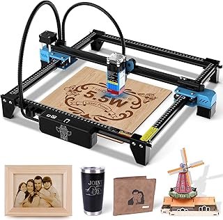 Twotrees TTS-55 Pro Laser Engraver 5500mW Laser Engraving Machine | Laser Cutter, 300 x 300 mm work area,0.08mm Laser Sp